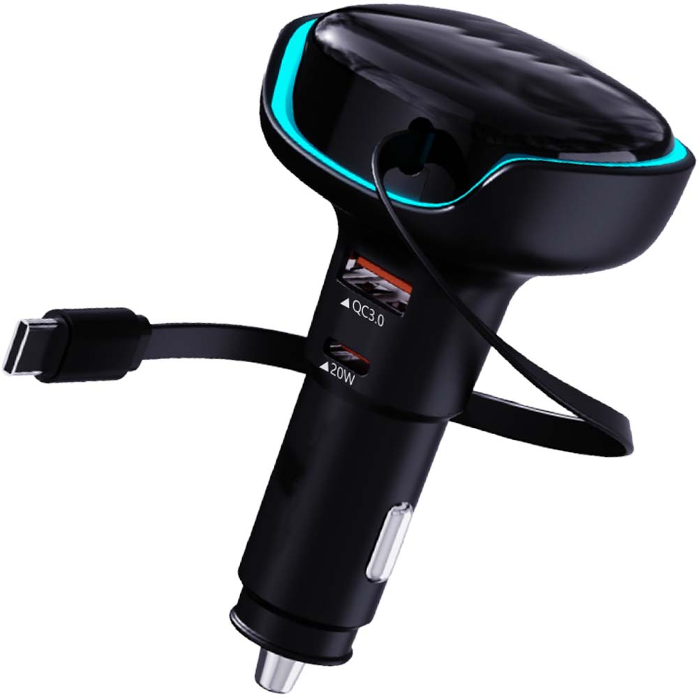Buy 50W Type-C Retractable Car Charger Online in KSA