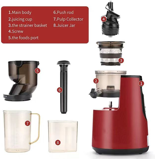 ELECTRIC SLOW JUICER WITH WIDE MOUTH CHUTE