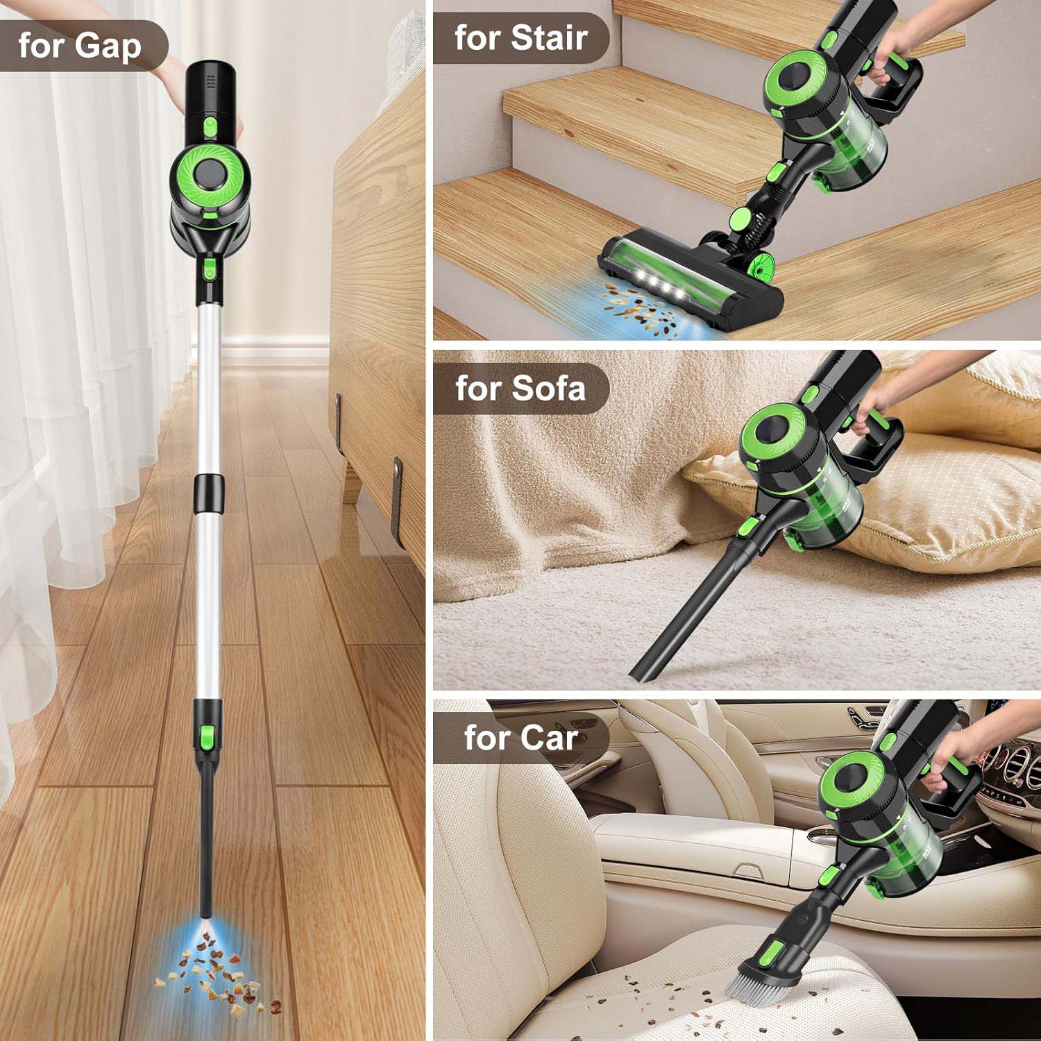 Cordless Stick Vacuum Cleaner with 160W Motor