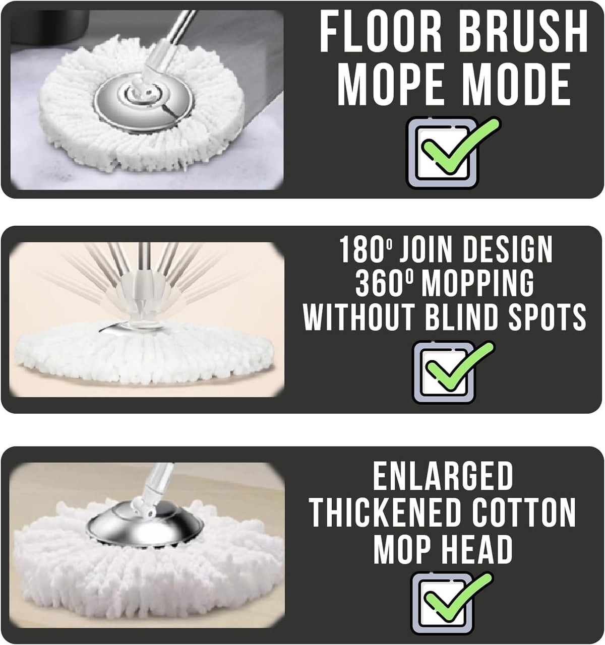 Easy Spin Mop and Bucket Set with 360°