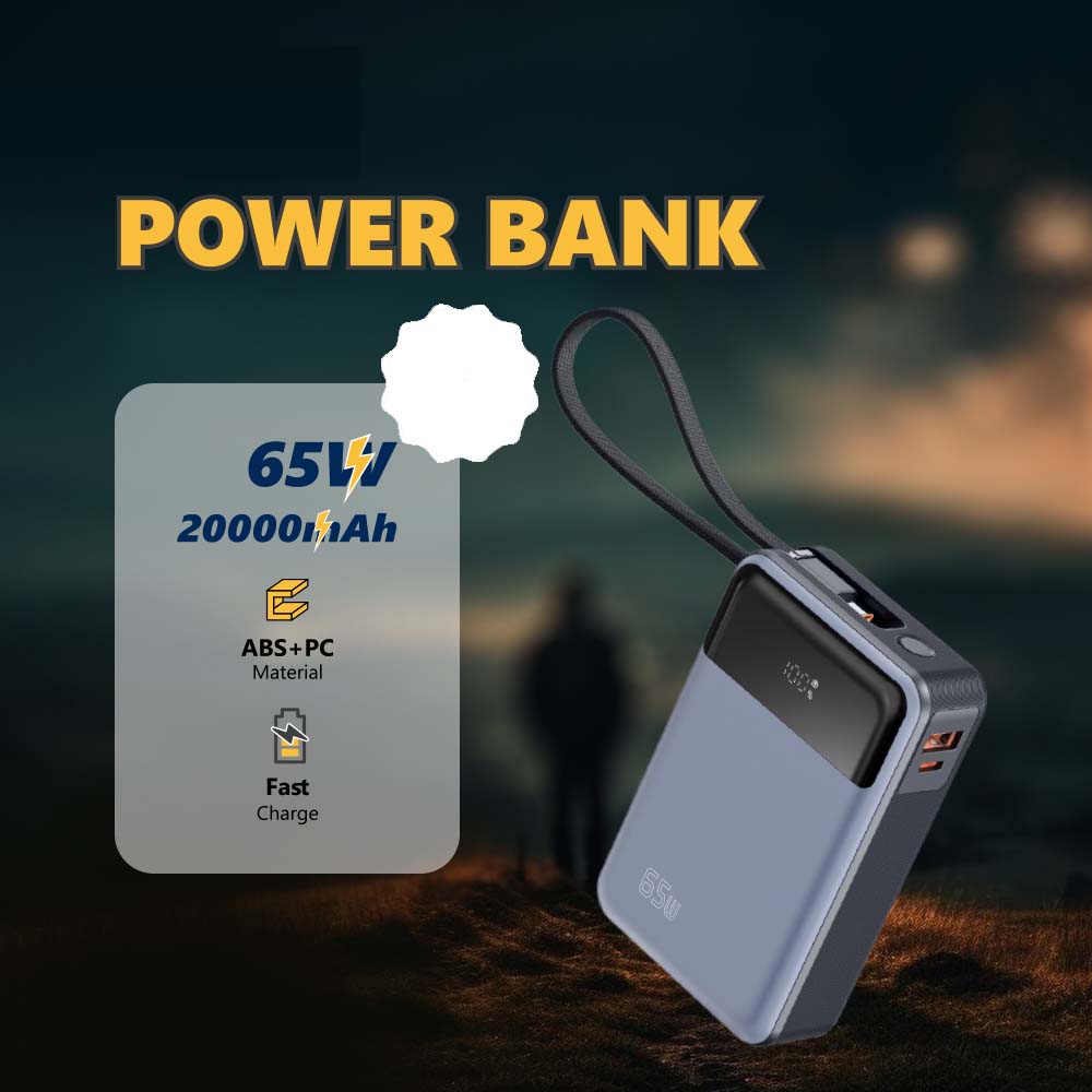 Buy 65W PD Fast Charging Power Bank in Saudi Arabia