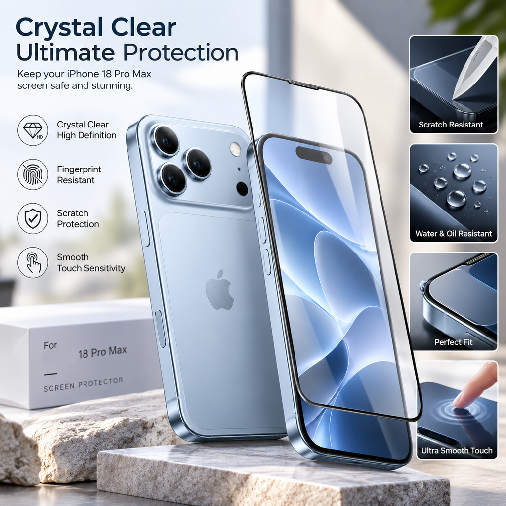 18 Pro 9H+ Tempered Glass Screen Protector