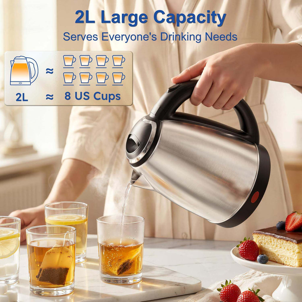 Stainless Steel Electric Kettle 1.8–2.0L in Saudi Arabia