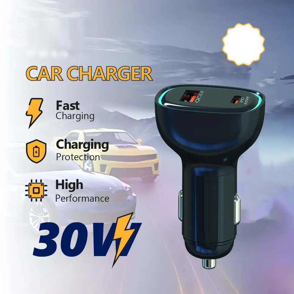 30W Fast Charging Car Charger in Saudi Arabia
