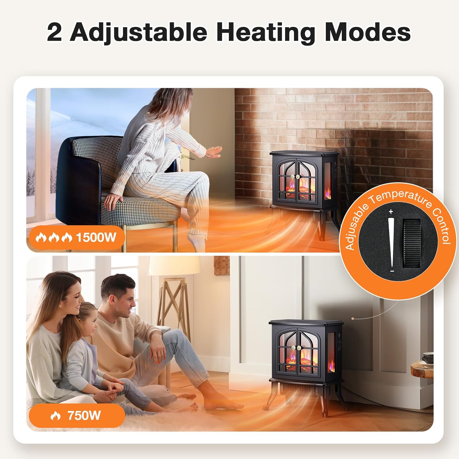 Electric Fireplace Heater Stove Style in Saudi Arabia