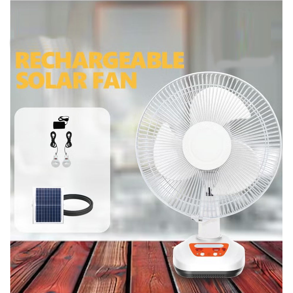 12-Inch Solar Powered Table Fan