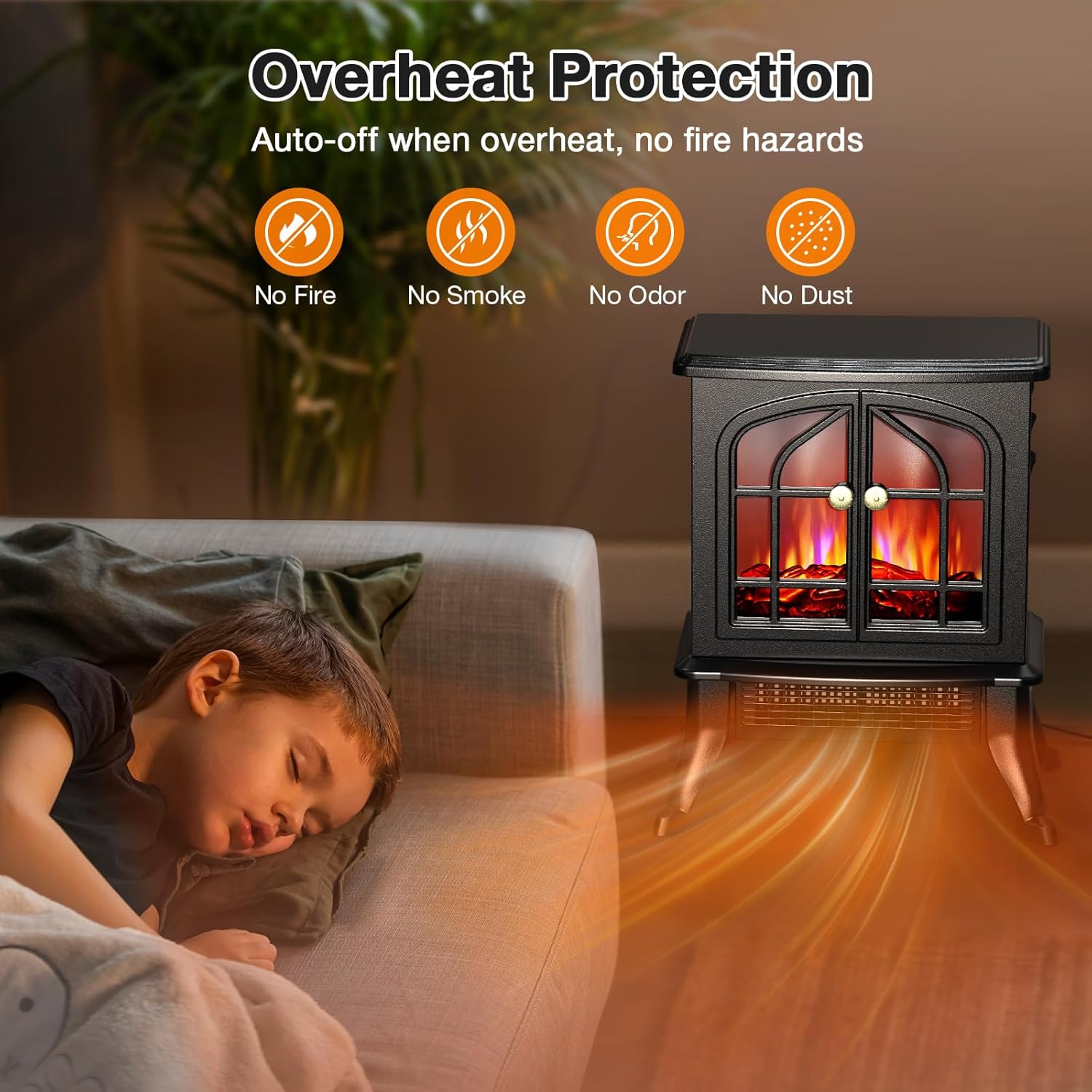 Electric Fireplace Heater Stove Style in Saudi Arabia