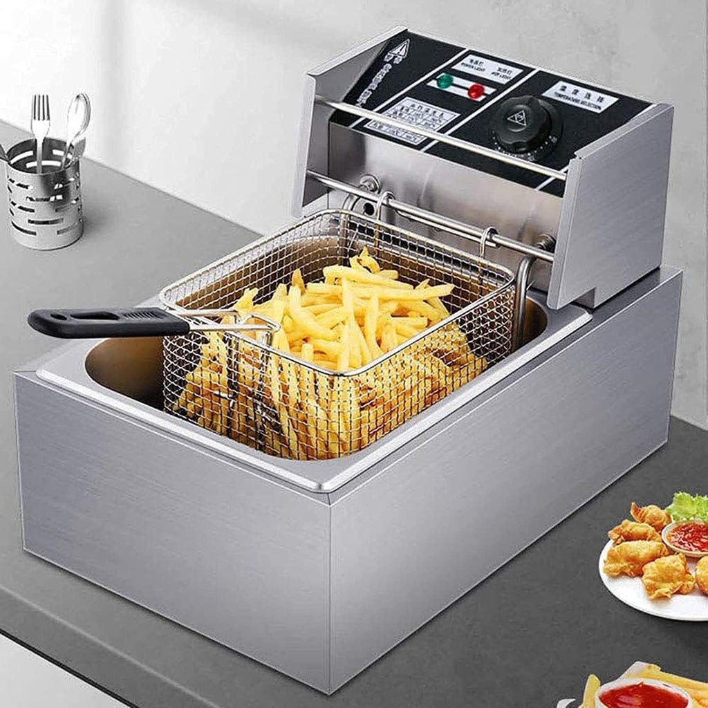 6L Electric Deep Fryer Stainless Steel 2500W