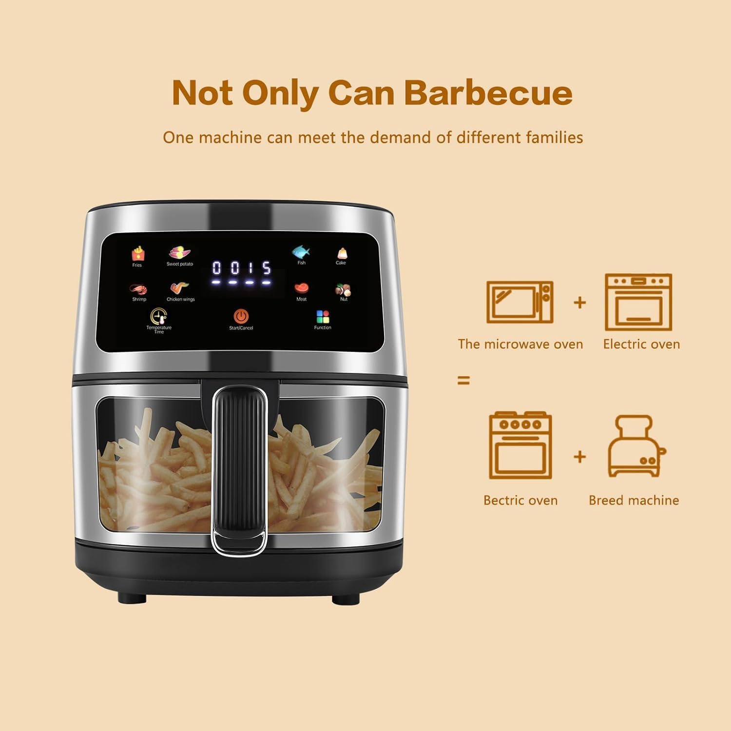 8L Air Fryer 1800W Large Capacity | Saudi Arabia