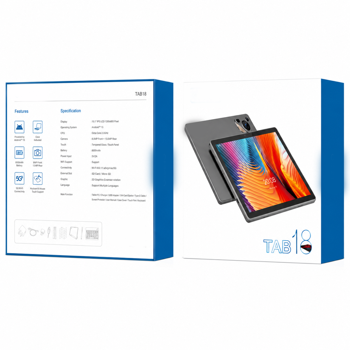 Tab 18 10.1 Inch Tablet with 8GB RAM, 512GB Storage
