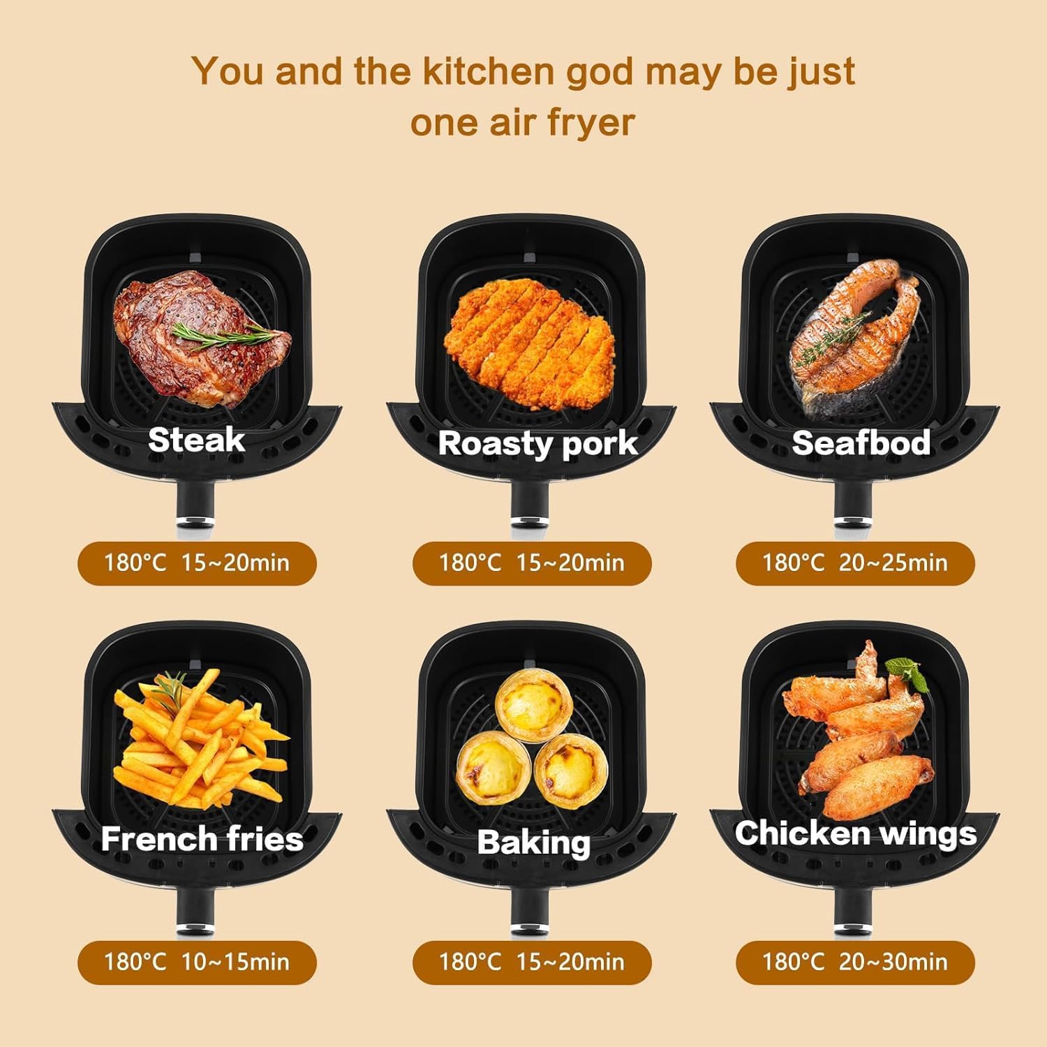 8L Air Fryer 1800W Large Capacity | Saudi Arabia