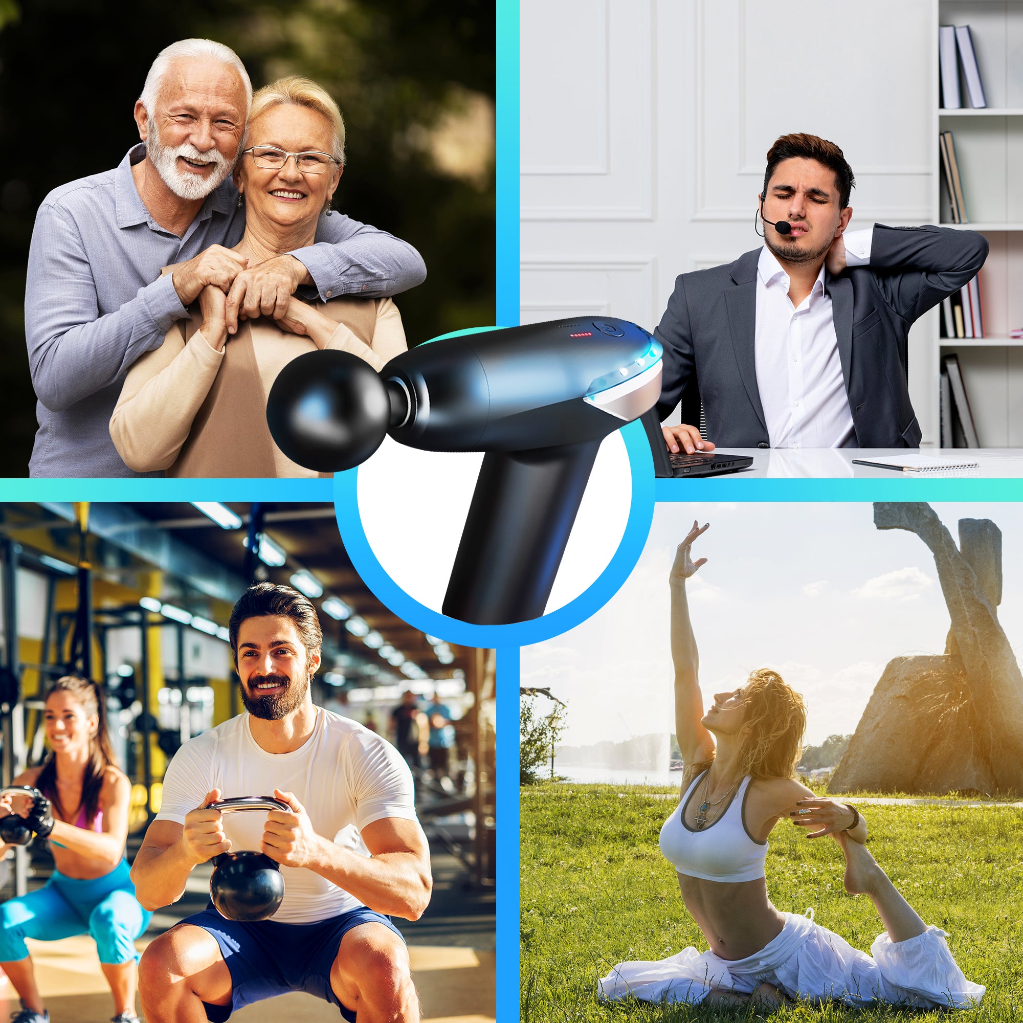 Shop Intelligent Massage Gun with 6 Heads in Saudi Arabia