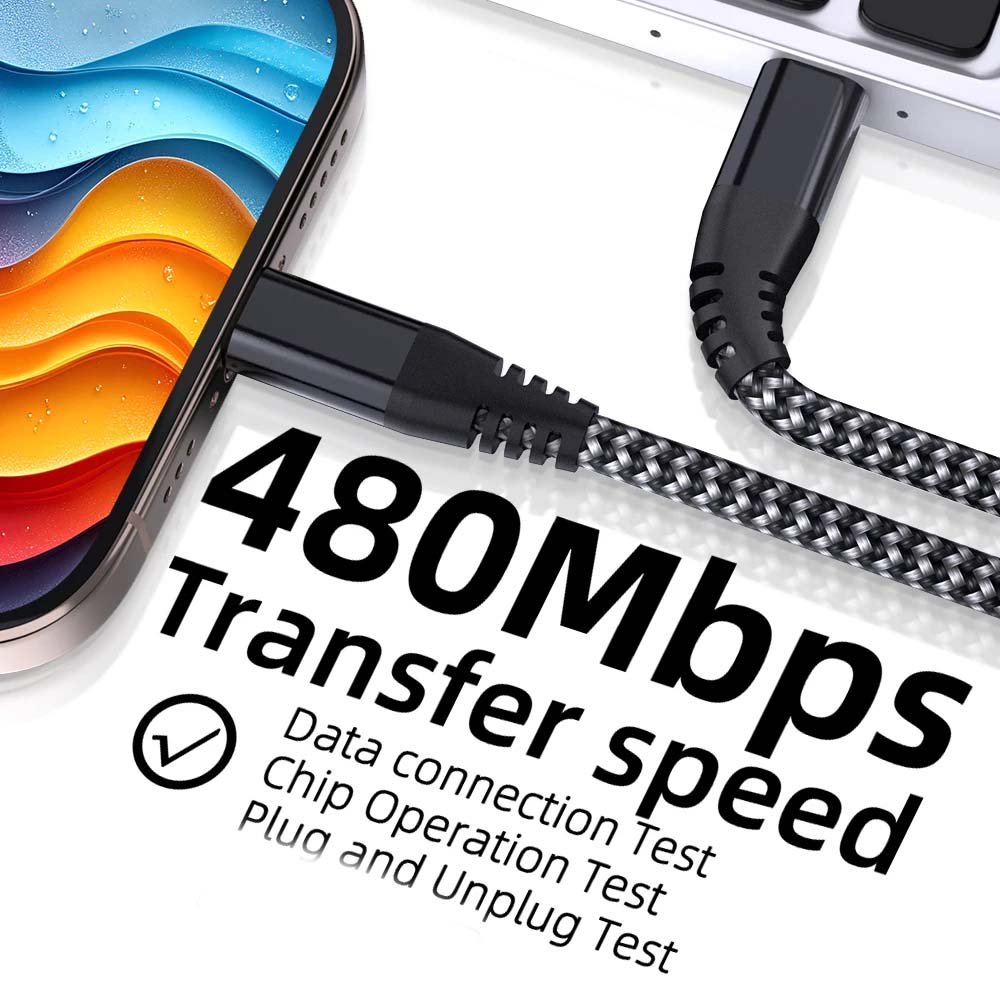 2 Meter Braided Type-C to Lightning Cable | Saudi Arabia