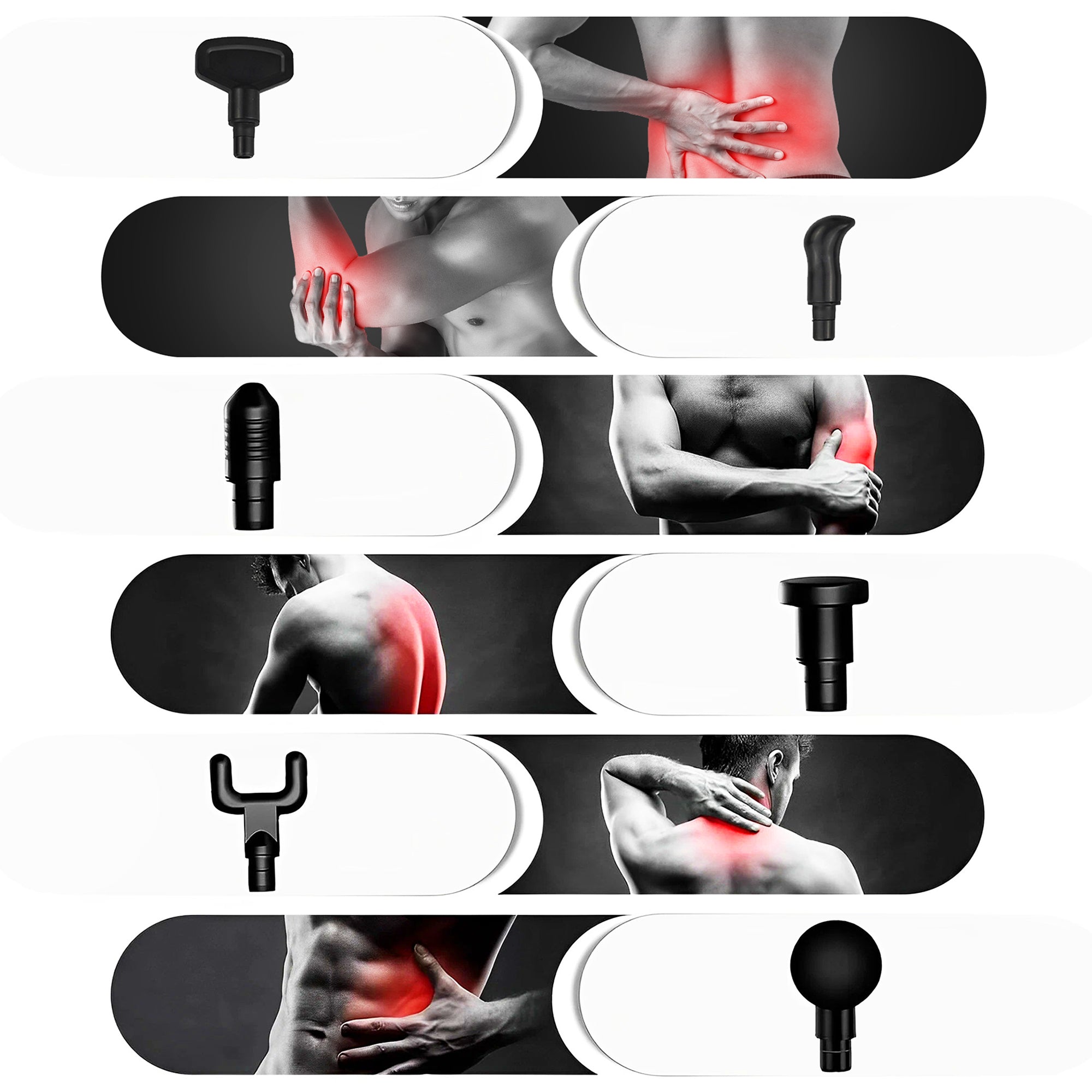 Shop Intelligent Massage Gun with 6 Heads in Saudi Arabia