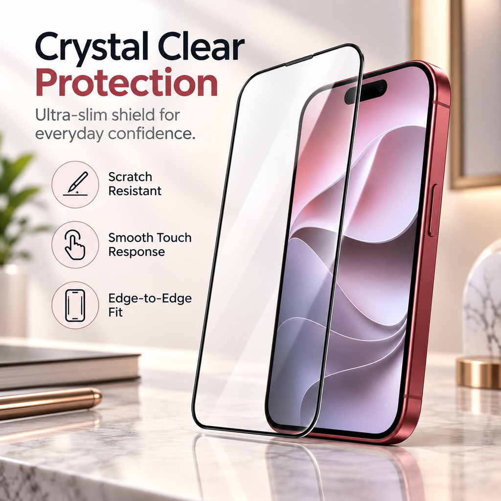 18 Pro Max 9H+ Tempered Glass Screen Protector