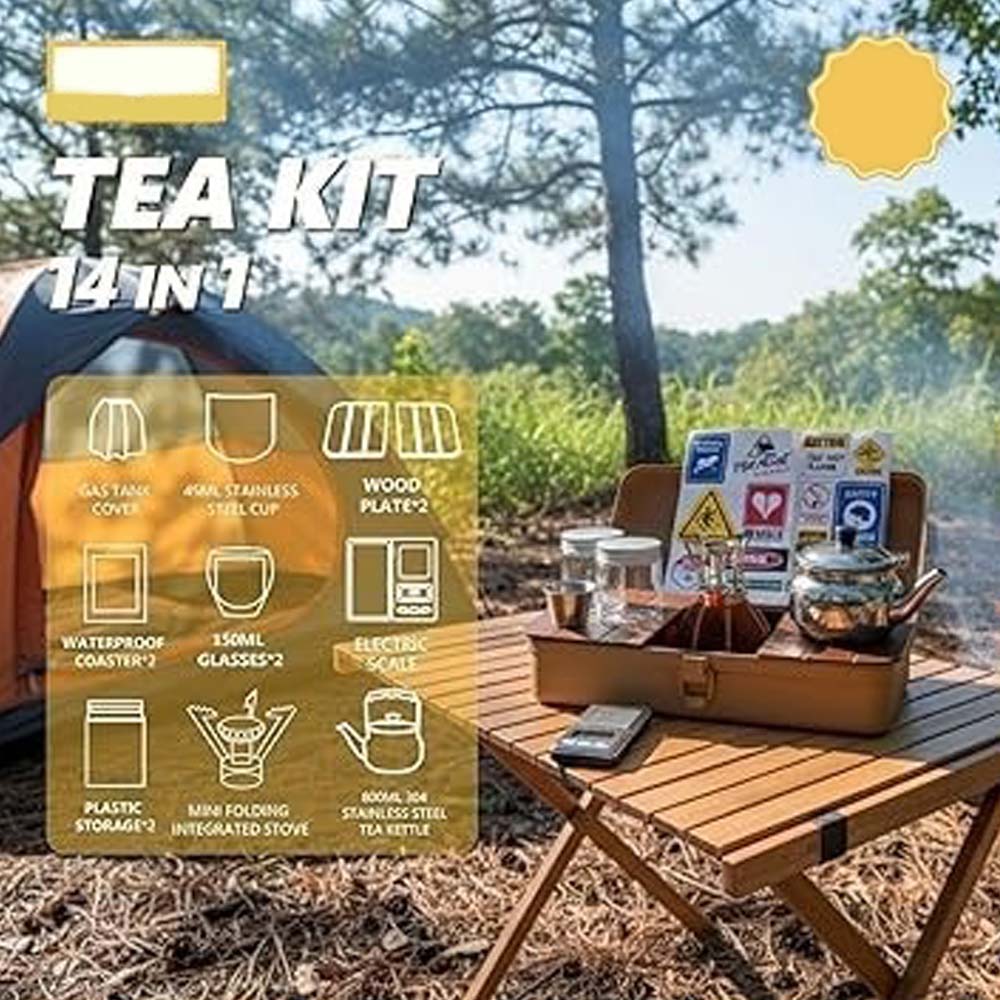14-in-1 Portable Tea Set for Camping and Travel | Saudi Arabia
