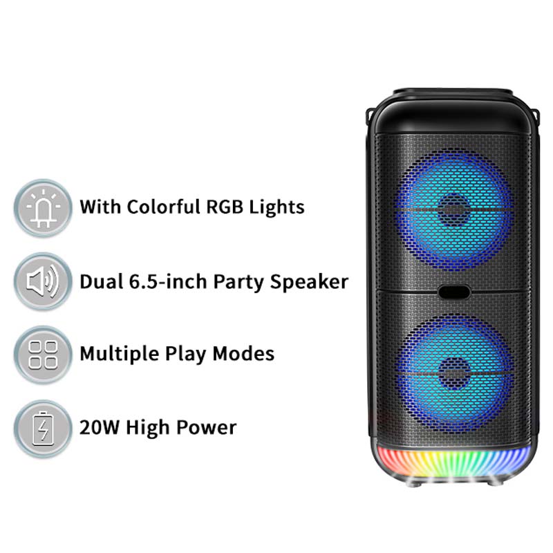Portable 8-Inch Bluetooth Party Speaker
