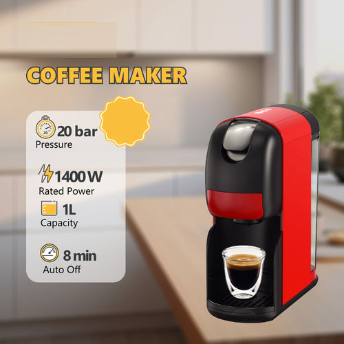 3-in-1 Capsule Coffee Maker and Espresso Machine