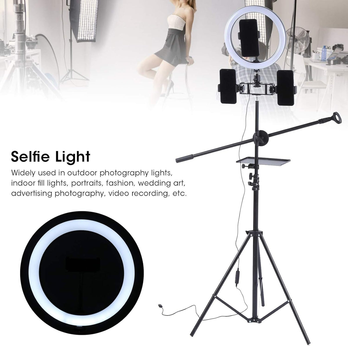 Ring Light Sound Card Tray with Live