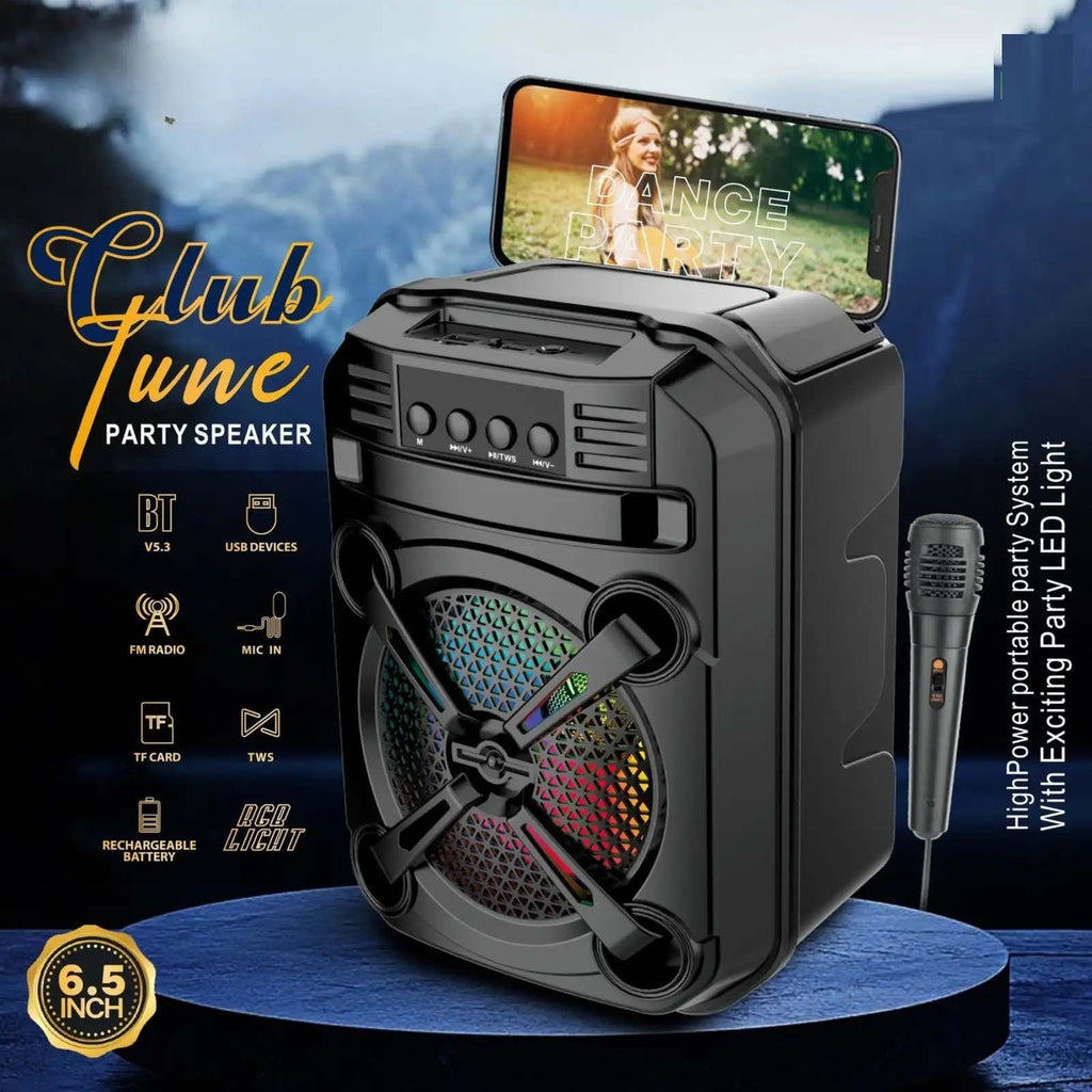 Portable Bluetooth Speaker with 6.5-Inch Driver