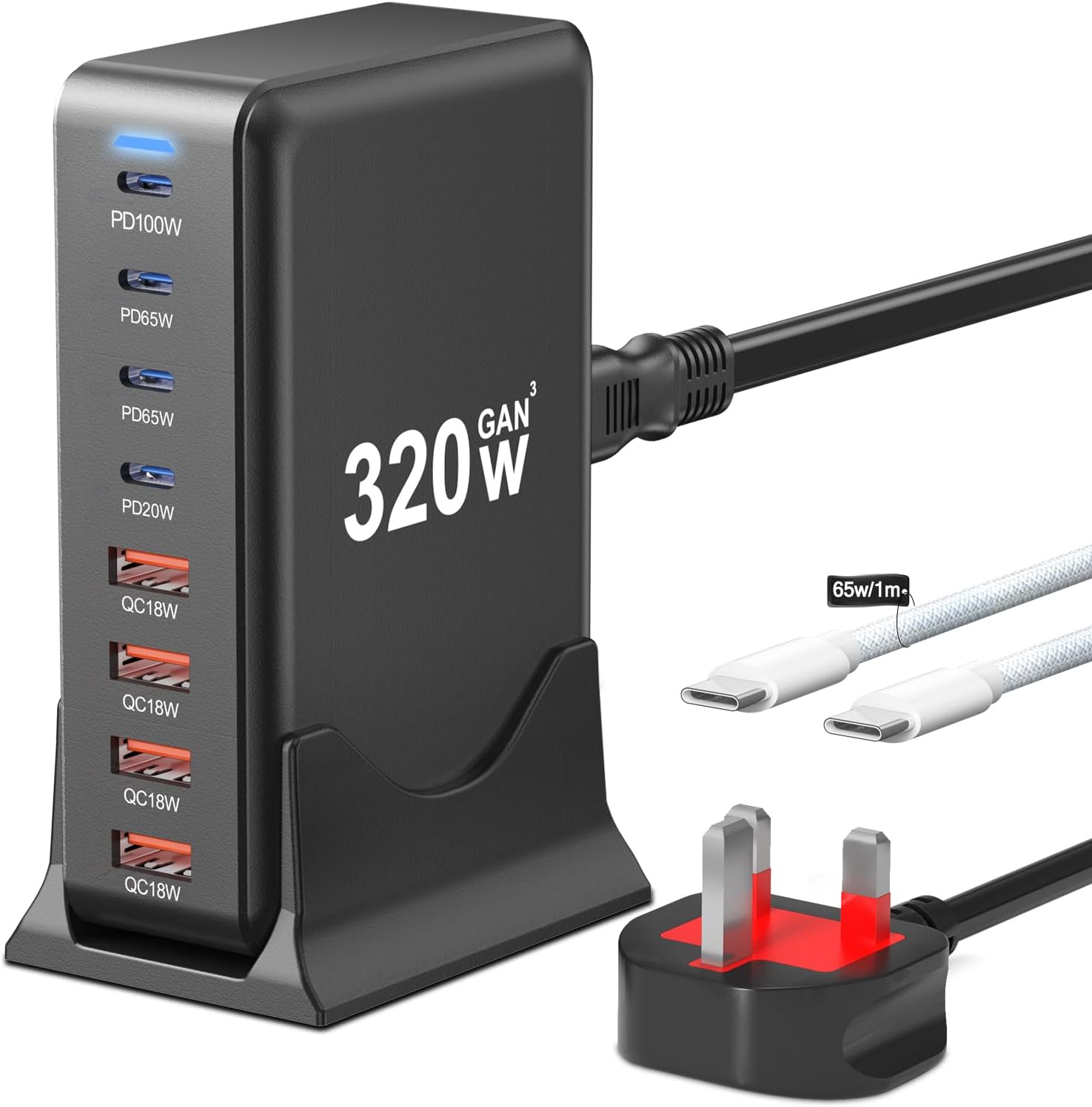 320W GaN Desktop Fast Charger | ShopSaudiNow