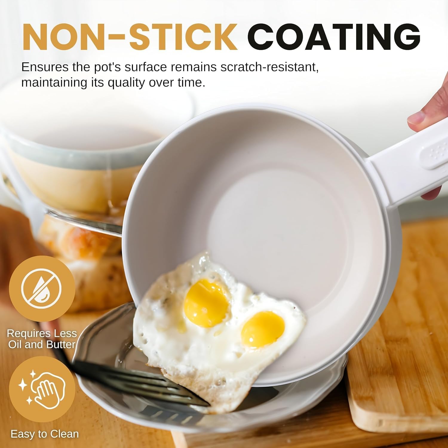 Buy 2L Mini Electric Cooker with Steamer Basket in KSA