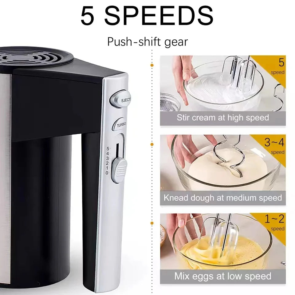 200W Electric Hand Mixer with 5 Speed Settings in Saudi Arabia