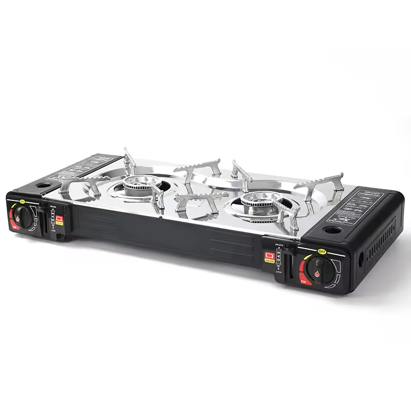 Portable Dual Burner Gas Stove