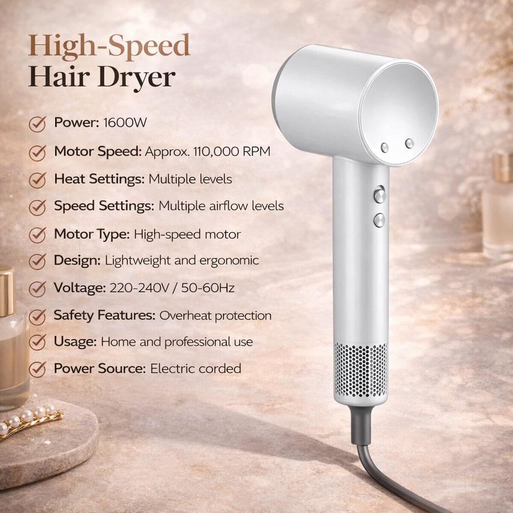 Fast Drying 1600W Hair Dryer KSA