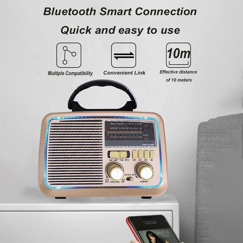 Portable Retro Bluetooth Radio | ShopSaudiNow