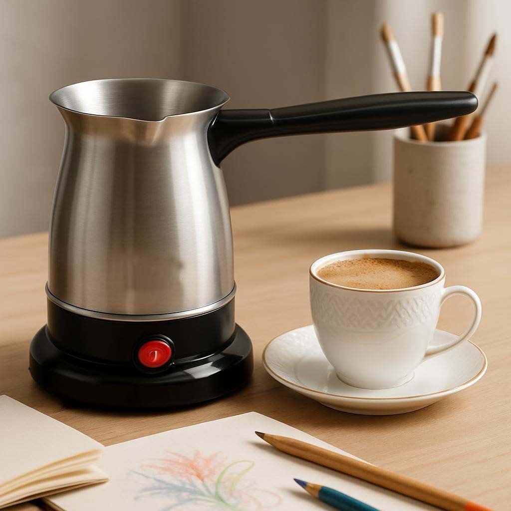 Stainless Steel Electric Coffee Pot 0.5L in Saudi Arabia