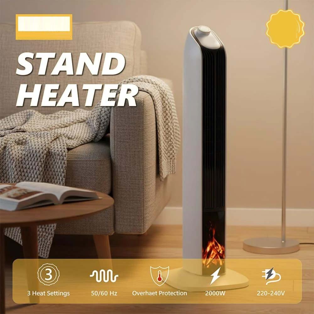 Vertical 3D Flame Electric Heater in Saudia Arabia