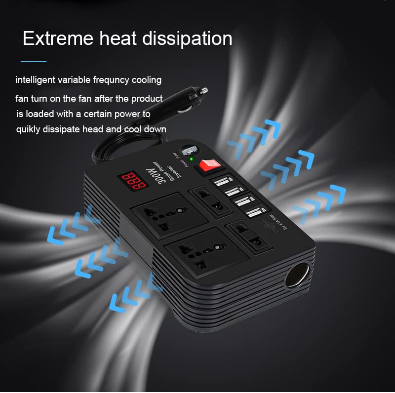 Get 300W Car Power Inverter 12V/24V DC in KSA