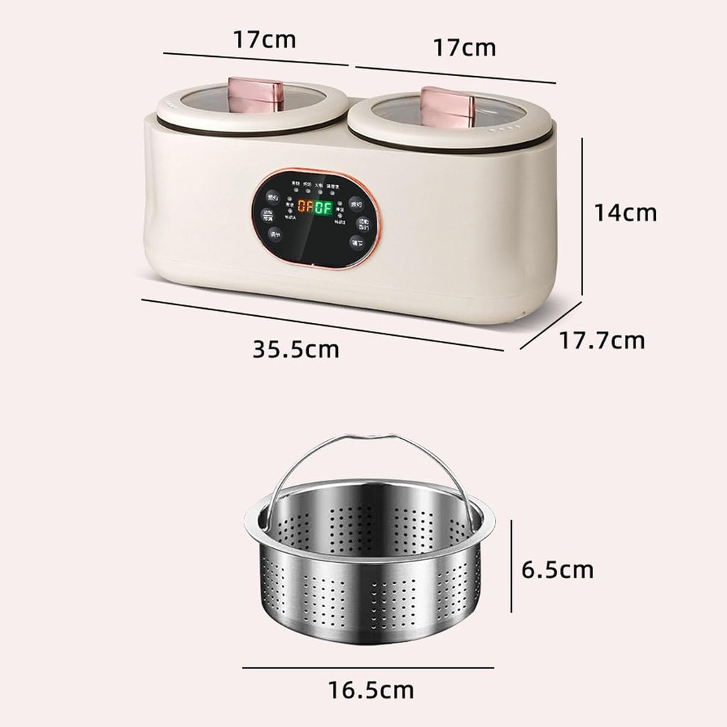 Dual Pot Electric Cooker 1L + 1L in Saudi Arabia