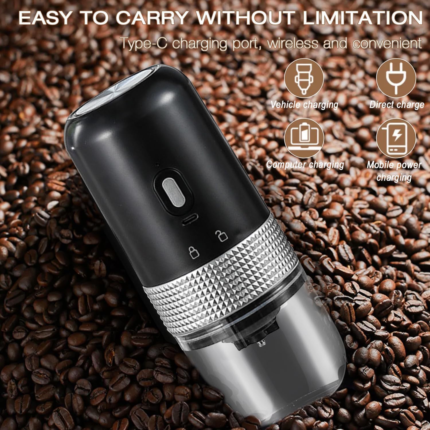 Portable Electric Coffee Grinder with USB-C Charging| ShopSaudiNow