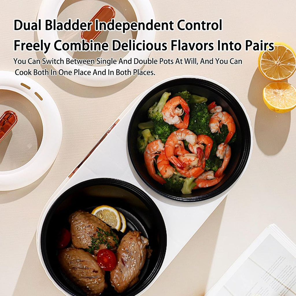 Dual Pot Electric Cooker 1L + 1L in Saudi Arabia