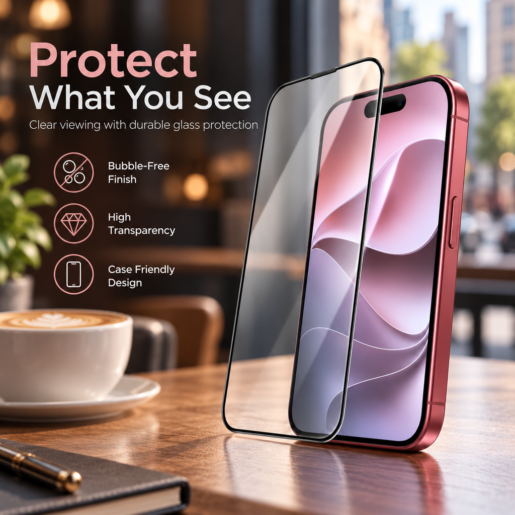 18 Pro Max 9H+ Tempered Glass Screen Protector