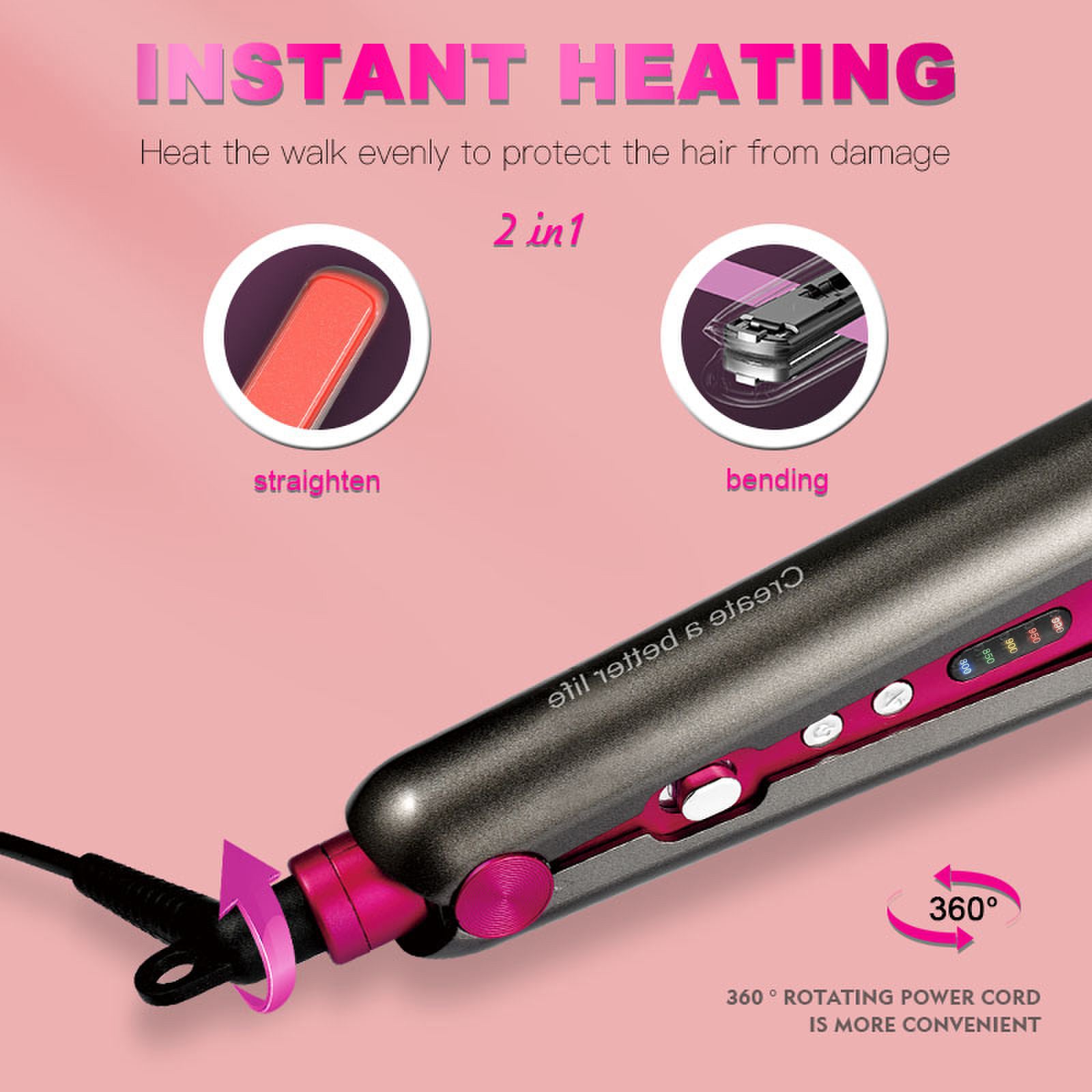 2-in-1 Hair Straightener in Saudi Arabia
