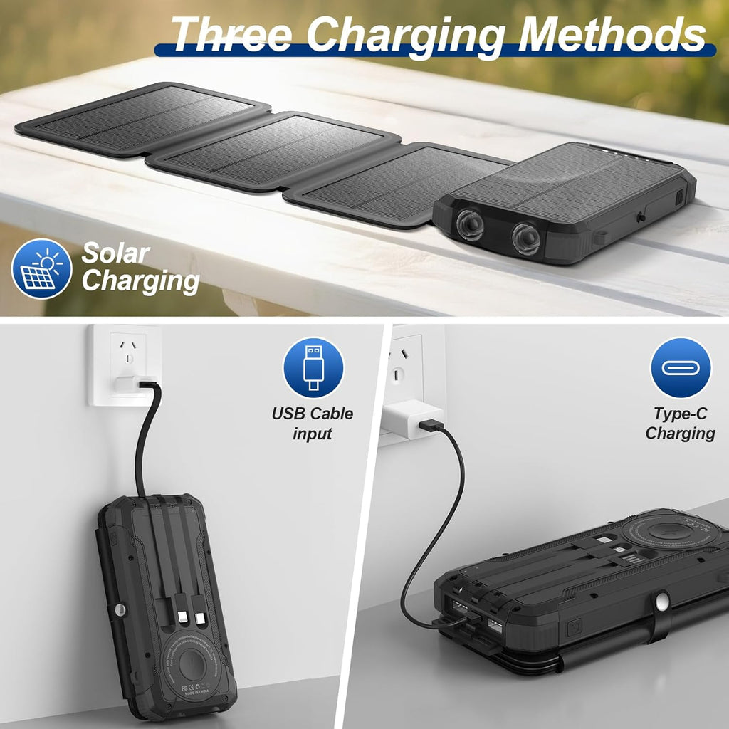 Solar Power Bank with Wireless Charging 20000mAh | Saudi Arabia