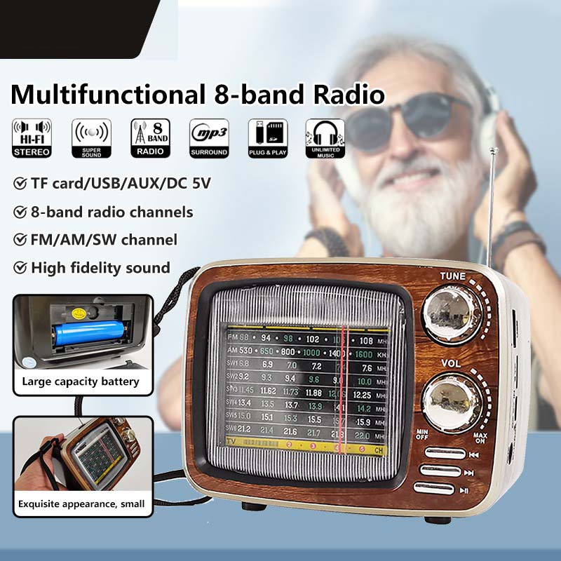 Vintage AM/FM/SW Radio with Bluetooth Speaker | ShopSaudiNow