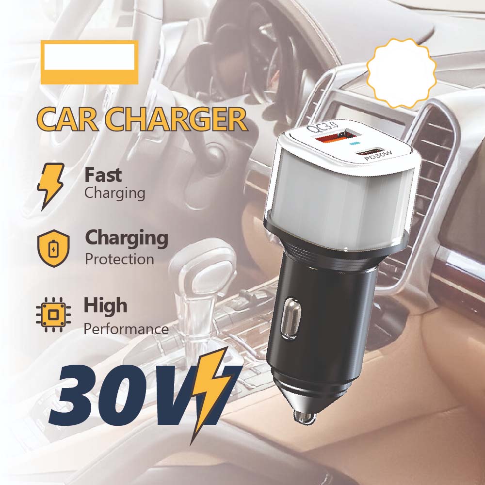 Aluminum Alloy Dual Port Car Charger