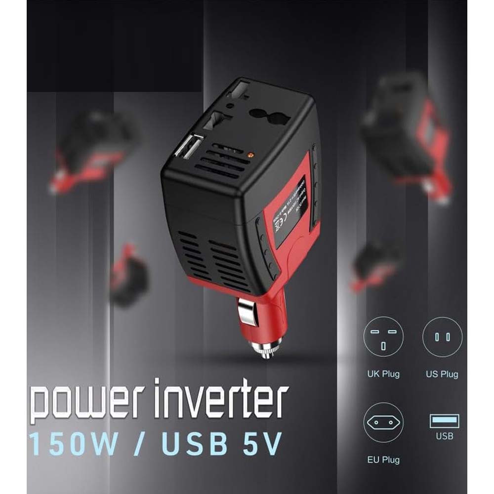150W Car Power Inverter with Dual USB | Saudi Arabia