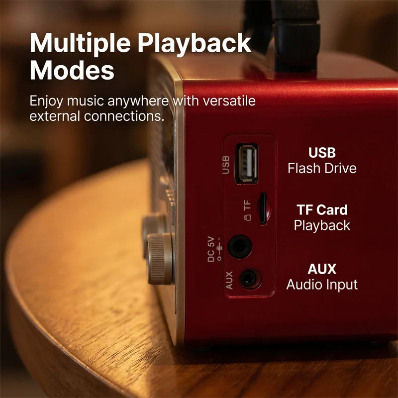 Retro HiFi Bluetooth Speaker with Solar Charging