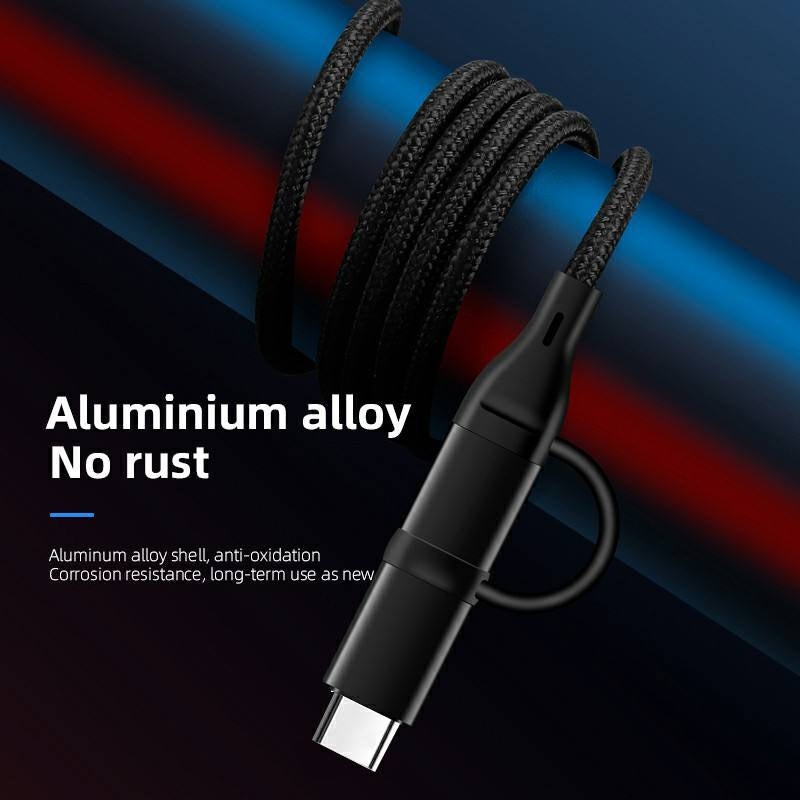 4-in-1 Fast Charging Cable for iPhone & Android | Saudi Arabia