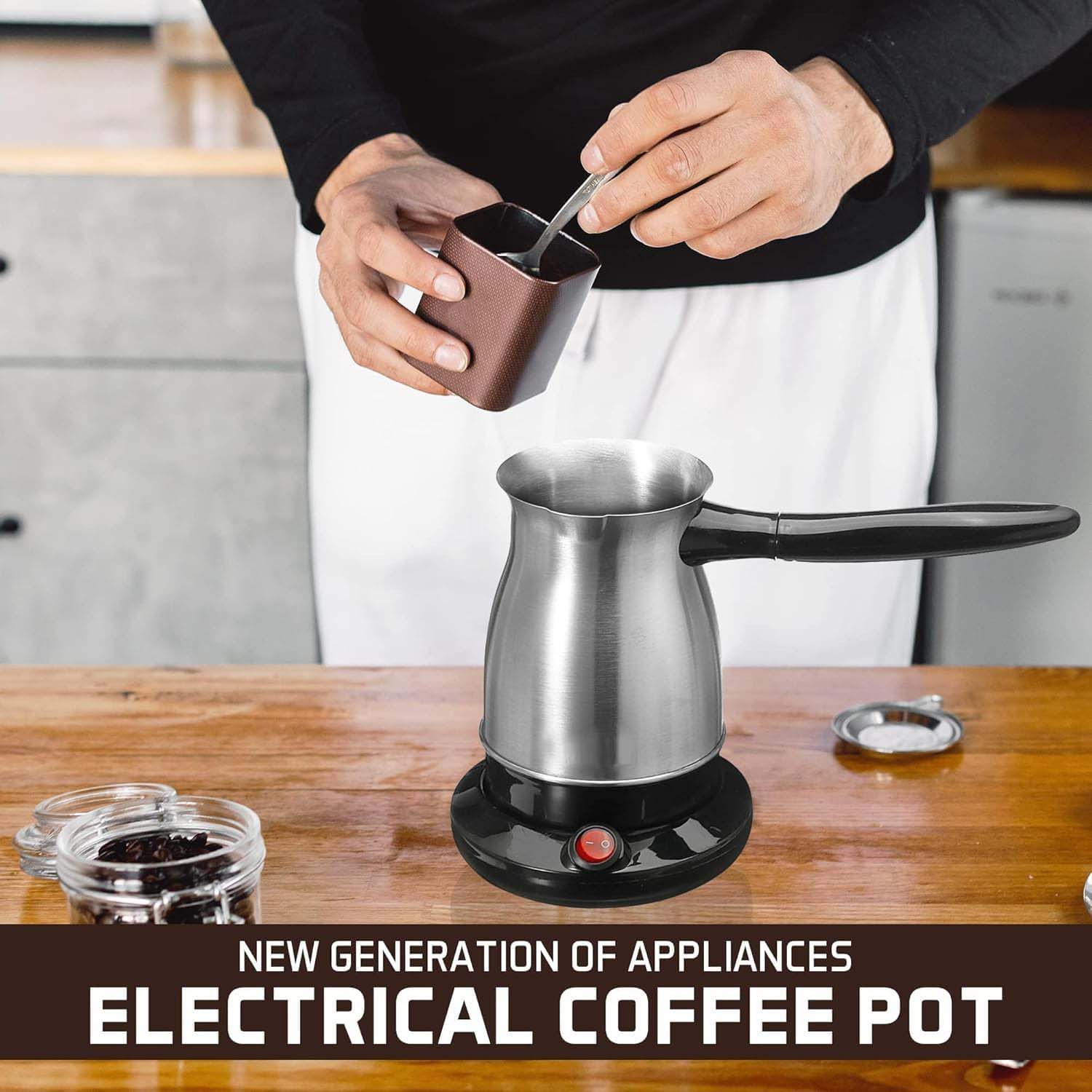 Stainless Steel Electric Coffee Pot 0.5L in Saudi Arabia