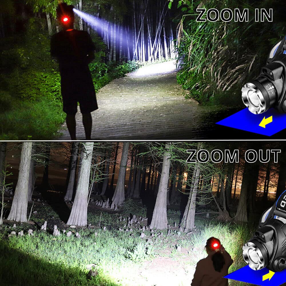 USB Rechargeable LED Headlamp Waterproof Headlight Torch