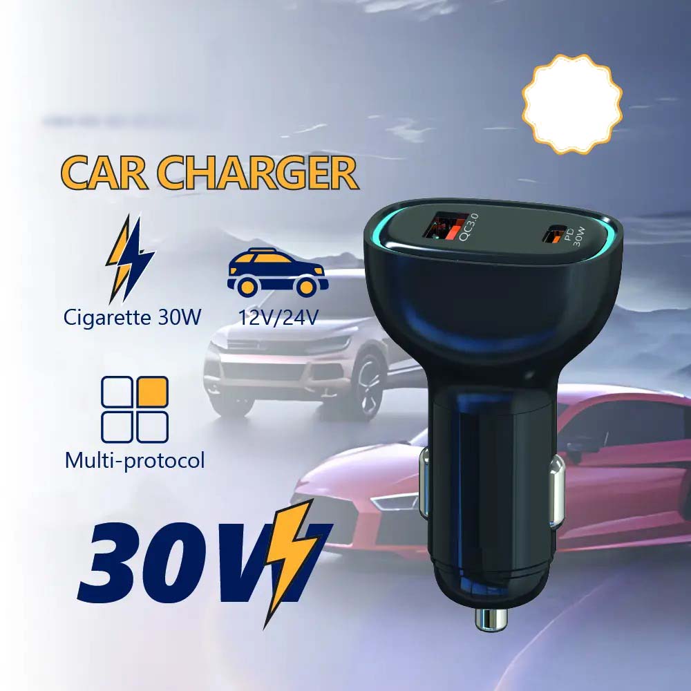 30W Fast Charging Car Charger in Saudi Arabia