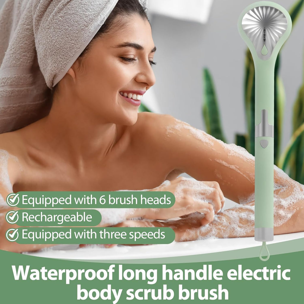 Electric Bath Brush with 6 Interchangeable Heads in Saudi Arabia