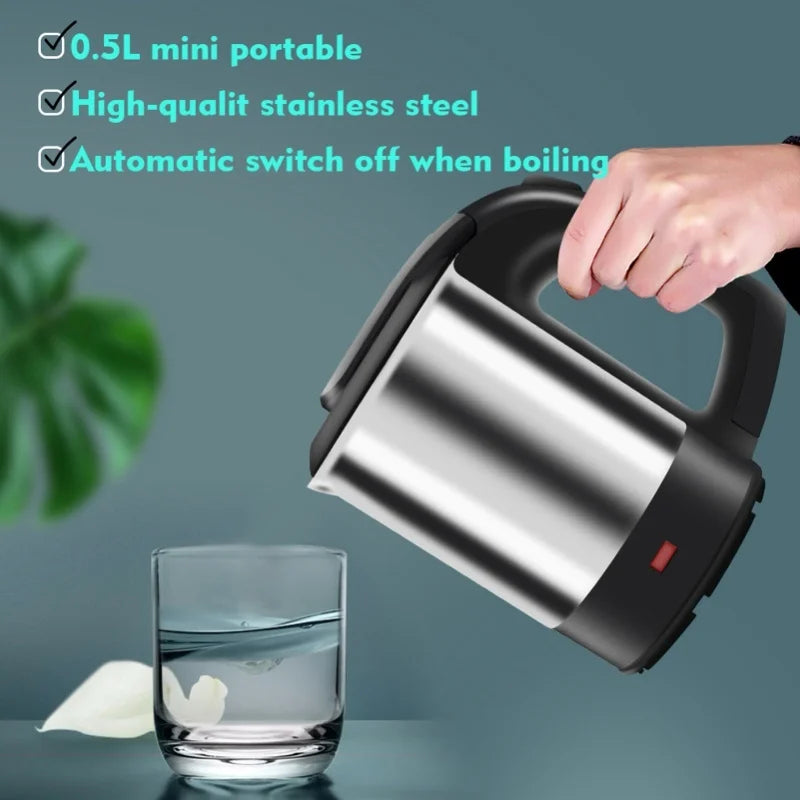 Travel Electric Kettle 0.5L Stainless Steel