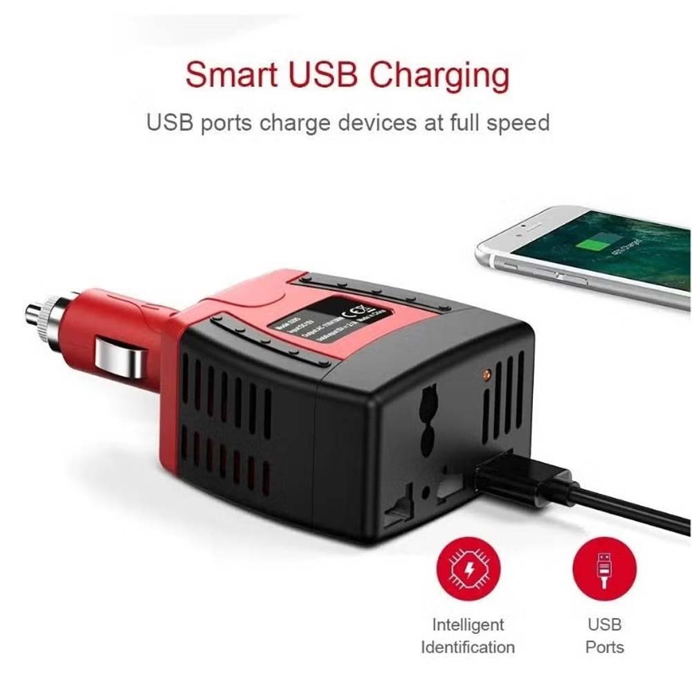 150W Car Power Inverter with Dual USB | Saudi Arabia